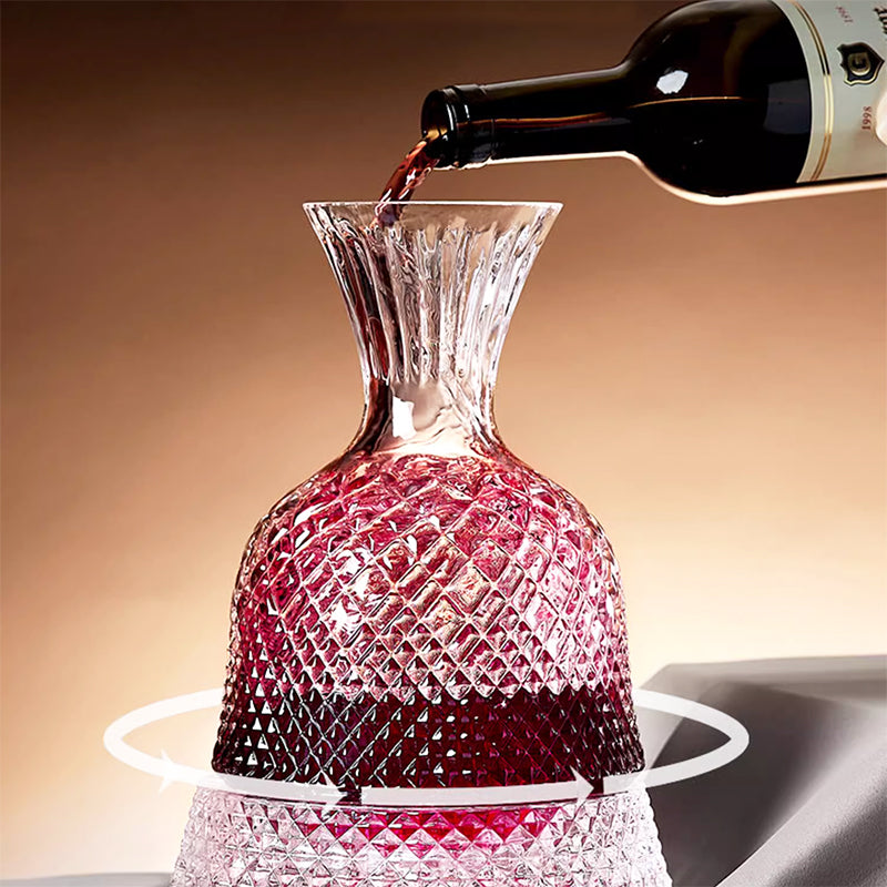 BowLift | High-End Light Luxury Red Wine Glass Set Rotating Decanter Crystal Glass High-Foot Cup Home Wine Glass Wine Set
