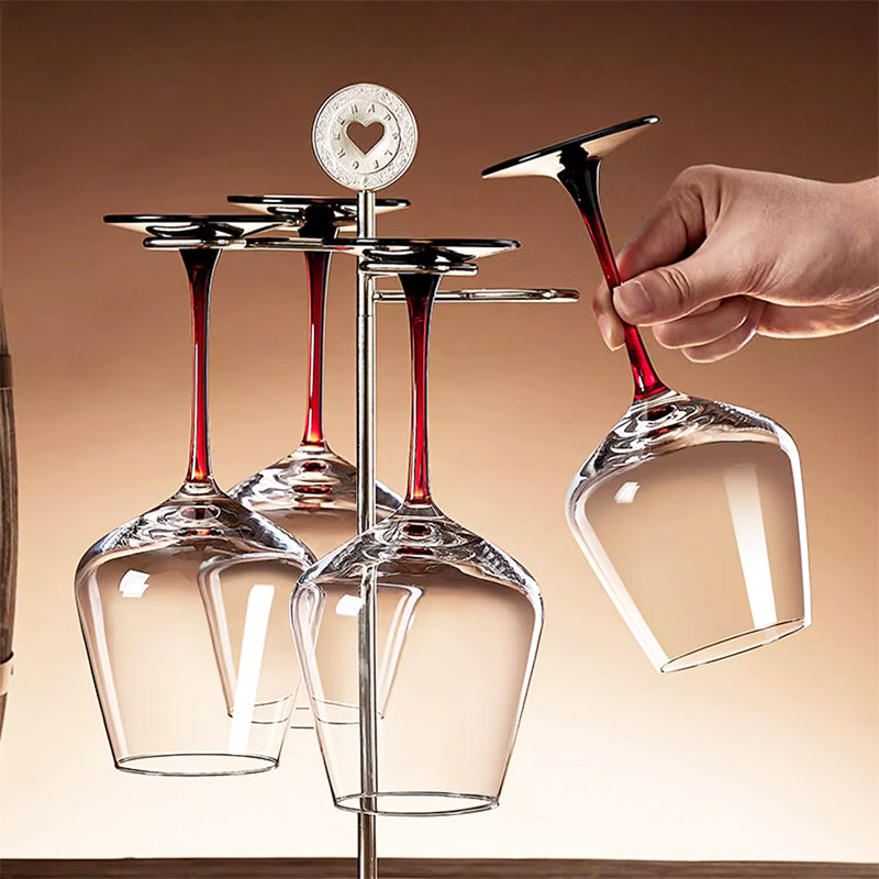 BowLift | High-End Light Luxury Red Wine Glass Set Rotating Decanter Crystal Glass High-Foot Cup Home Wine Glass Wine Set