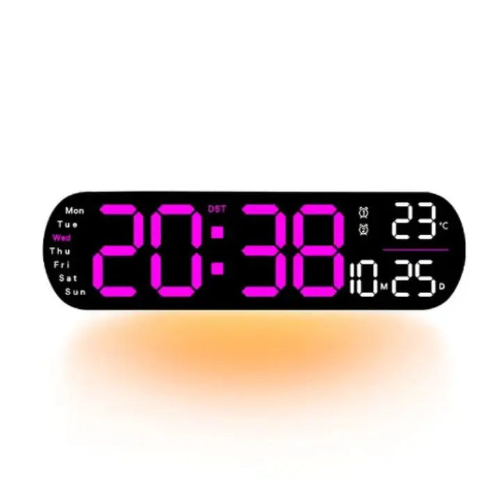 BowLift | Digital Wall Clock Large LED Display with Remote Control