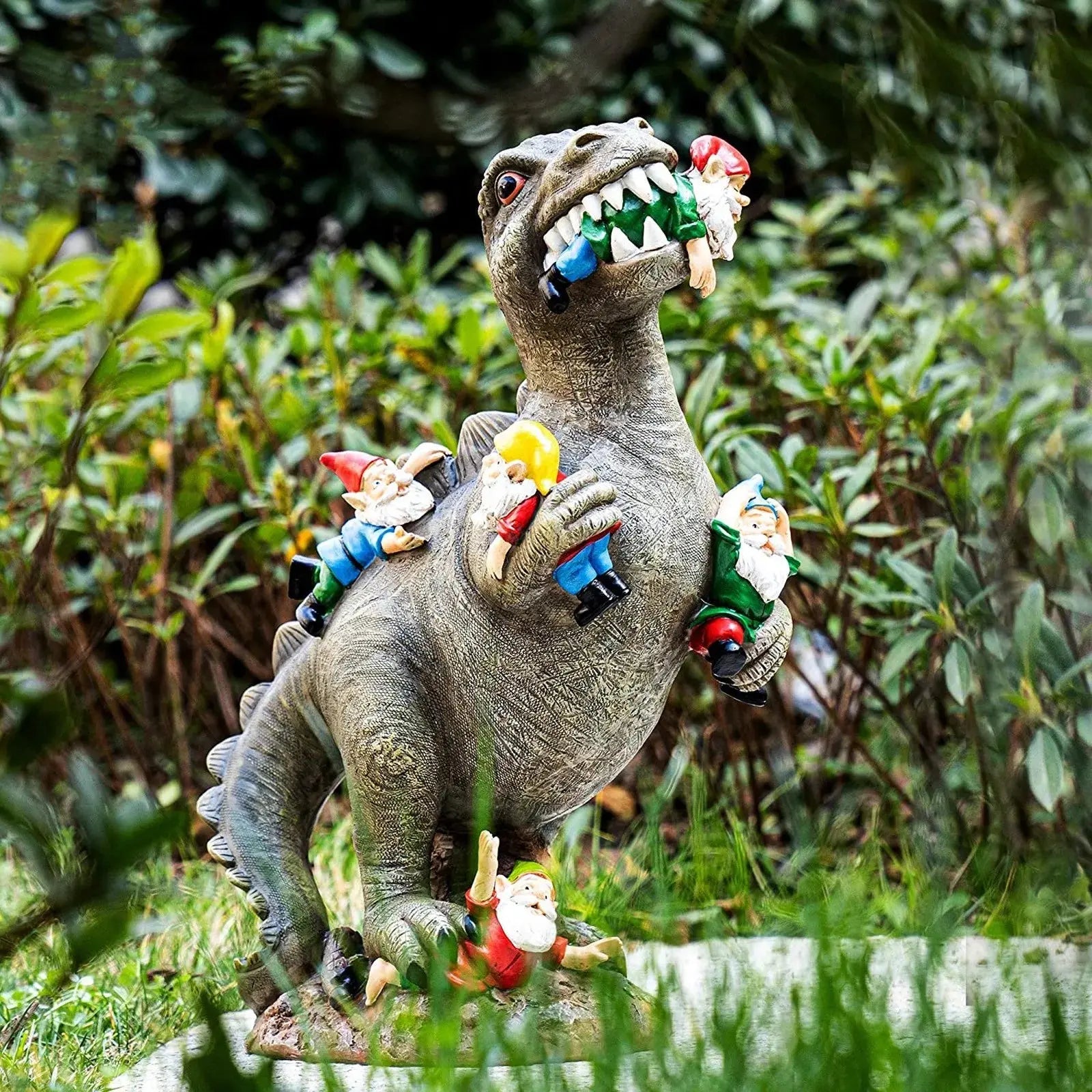 BowLift | Dinosaur Garden Figurine – Funny & Unique Gnome Eater