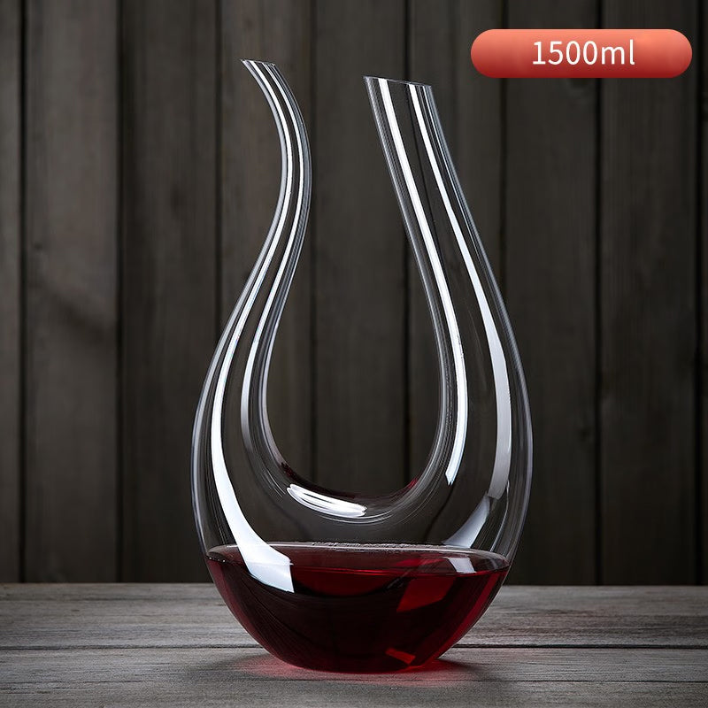 BowLift | European Style Crystal Thickened Red Wine Decanter Household Glass Wine Personality Creative Quick Wine Dispenser Crystal Swan Decanter 1.5L