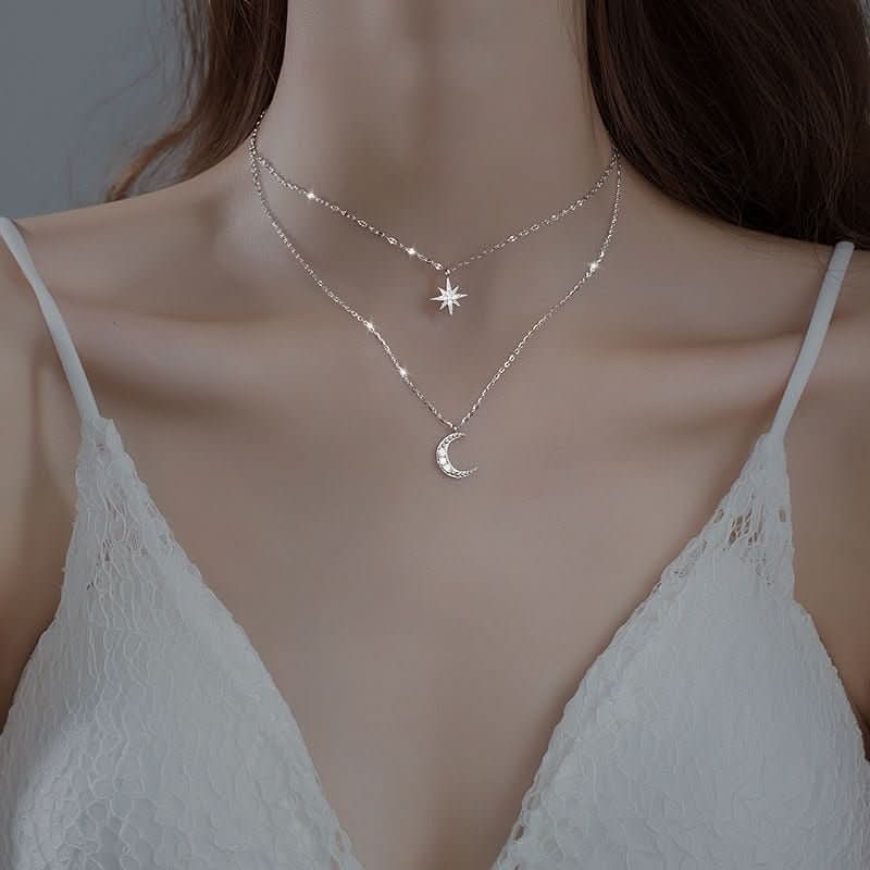 BowLift | Double moon necklace for elegance & romance