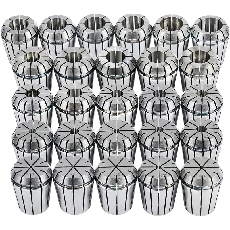 BowLift | ER32 Spring Collet Set, CNC Engraving Milling Lathe Chuck Tool 1/32''-13/16'' for CNC Engraving Machine Milling Lathe Tool Drill Press, 26PCS
