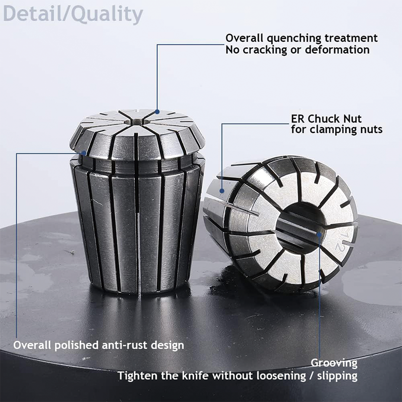 BowLift | ER32 Spring Collet Set, CNC Engraving Milling Lathe Chuck Tool 1/32''-13/16'' for CNC Engraving Machine Milling Lathe Tool Drill Press, 26PCS