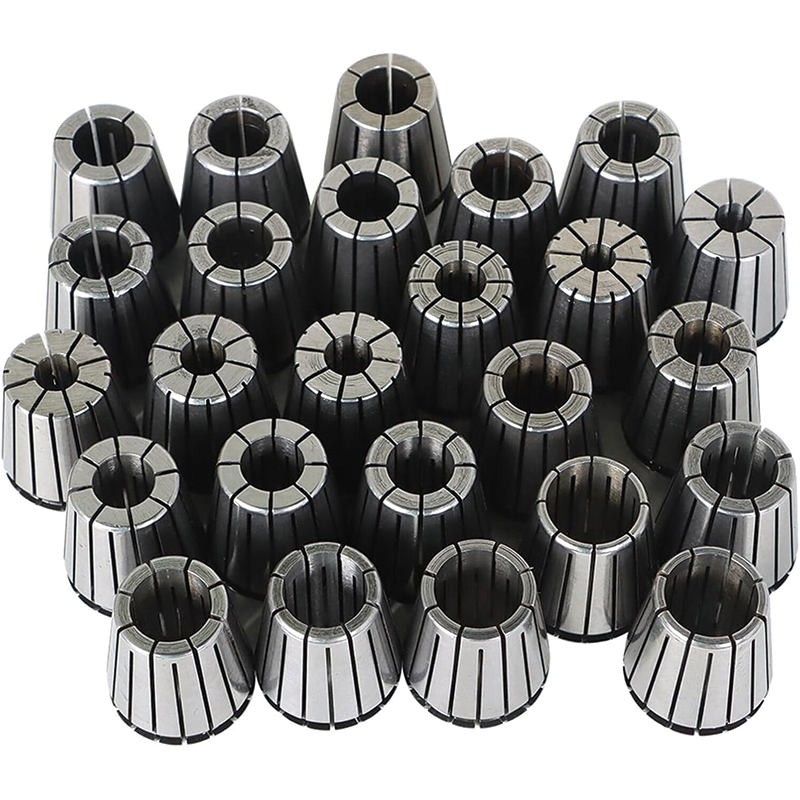 BowLift | ER32 Collet Chuck Spring Collet Set, 25Pcs CNC Engraving Milling Lathe Chuck Tool, 1/16''-13/16'' TIR Lathe Chuck Tool for CNC Engraving Machine Milling Lathe Tool Drill Press