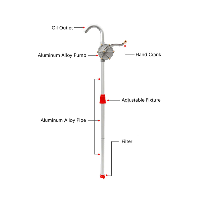 BowLift | Manual Fuel Diesel Pump Hand-Operated Petroleum Pump For 25#32# Oil Drum Car Truck Heavy Light Oil Extraction Transfer Tool