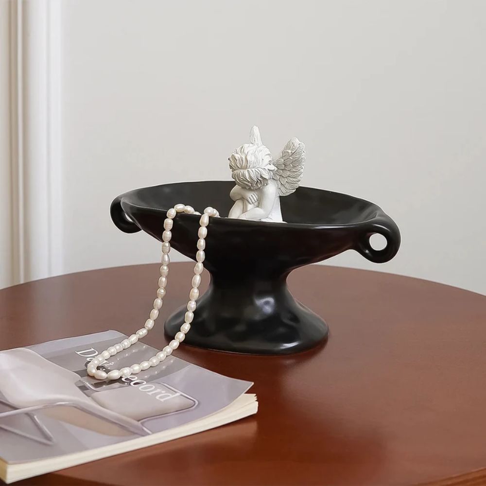 BowLift | Dual-Ear Ceramic Oval Organizer