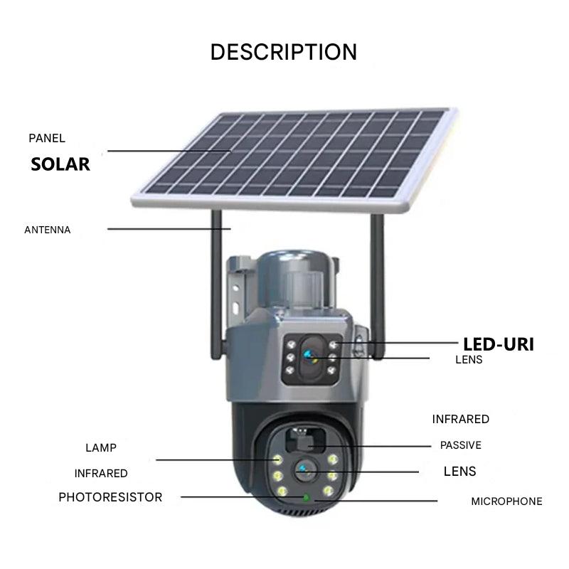 BowLift | DualGuard Solar 4K – Wireless Security Camera with Solar Panel & 360° App Control