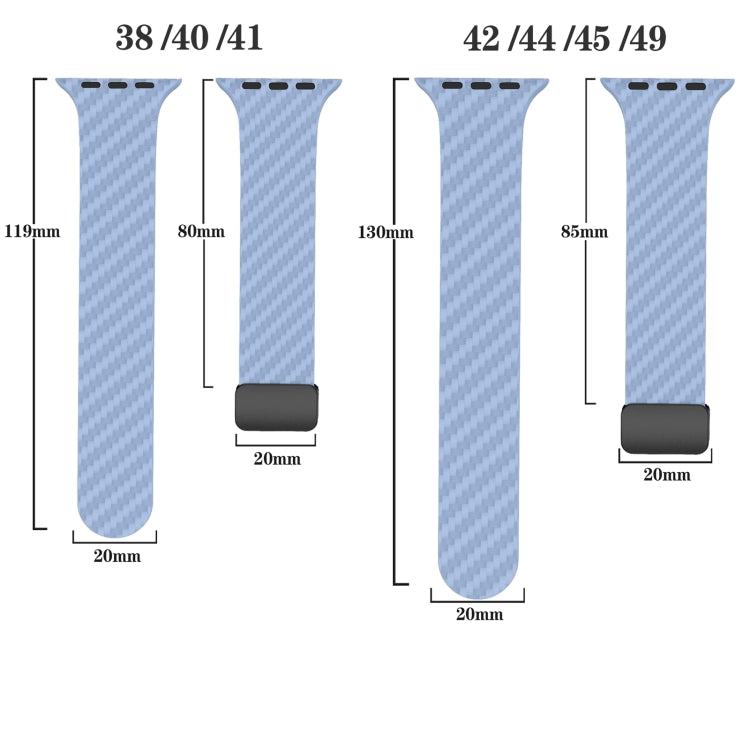 BowLift | For Apple Watch Ultra 2 49mm Carbon Fiber Magnetic Black Buckle Bracelet (Light Blue Black)