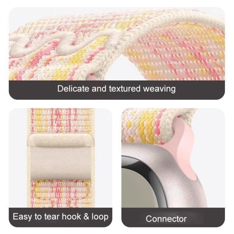 BowLift | For Apple Watch Series 5 40mm Loop Nylon Watch Strap (Starlight Yellow Pink)
