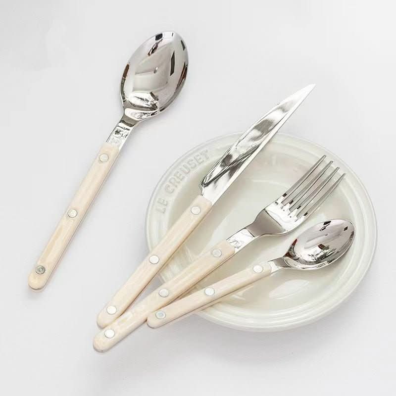 BowLift | 4-Piece Stainless Steel Flatware Set with Engraved Design