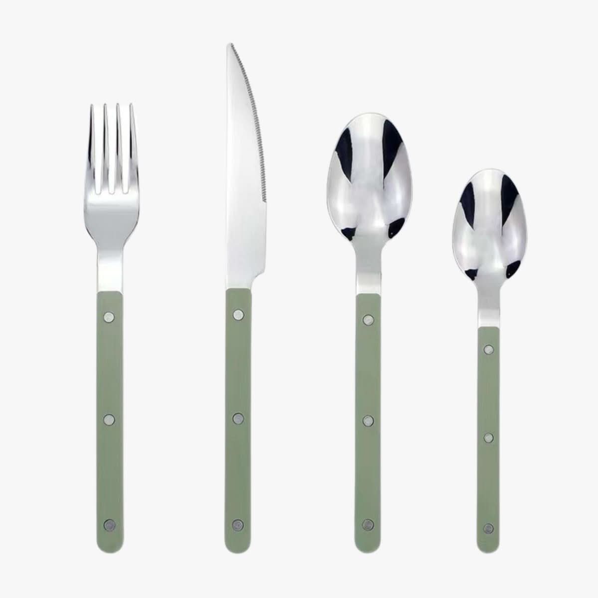 BowLift | 4-Piece Stainless Steel Flatware Set with Engraved Design