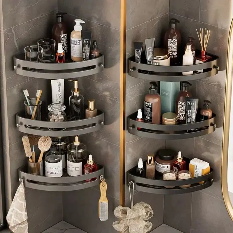 BowLift | Corner Shower Shelf – Space-saving Wall Storage for Your Bathroom