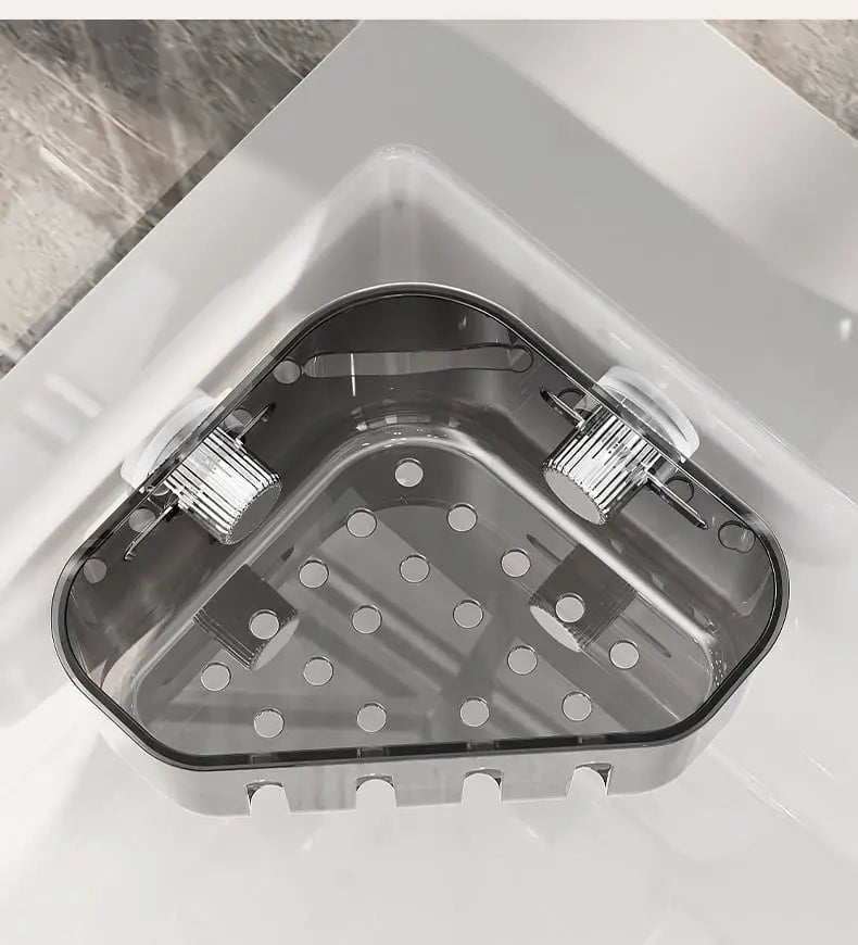 BowLift | Corner shelf with suction cup – Drill-free & space-saving