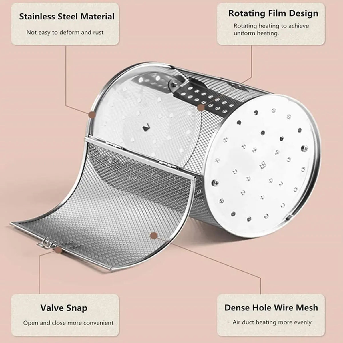 BowLift | Stainless Steel Redating Basket for the Grill – Even & Effortless Cooking