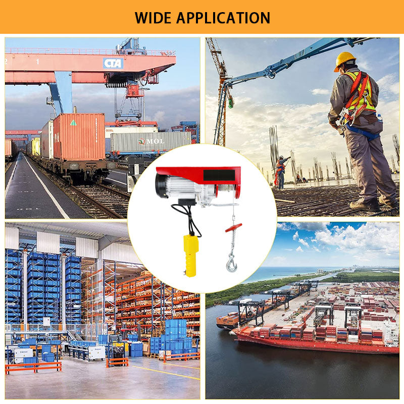 BowLift | Mini Electric Hoist Household Small Crane, Small Wire Rope Electric Hoist, Suitable For Garage Warehouse Factory