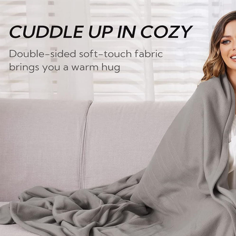 BowLift | Heated Blanket Electric Throw 72" x 84" Full Size Quilted Fleece for Couch Sofa, Machine Washable