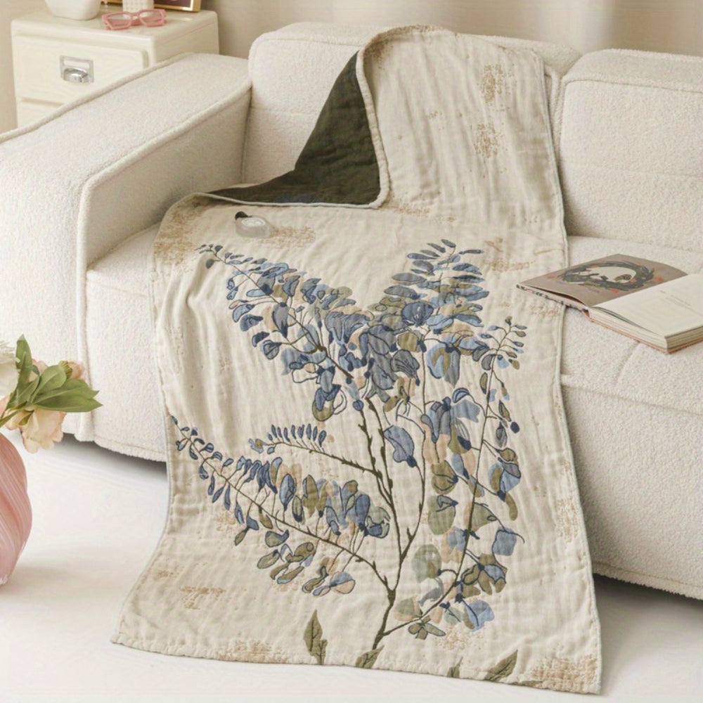 BowLift | Elegant Floral Print Bath Towel Blanket