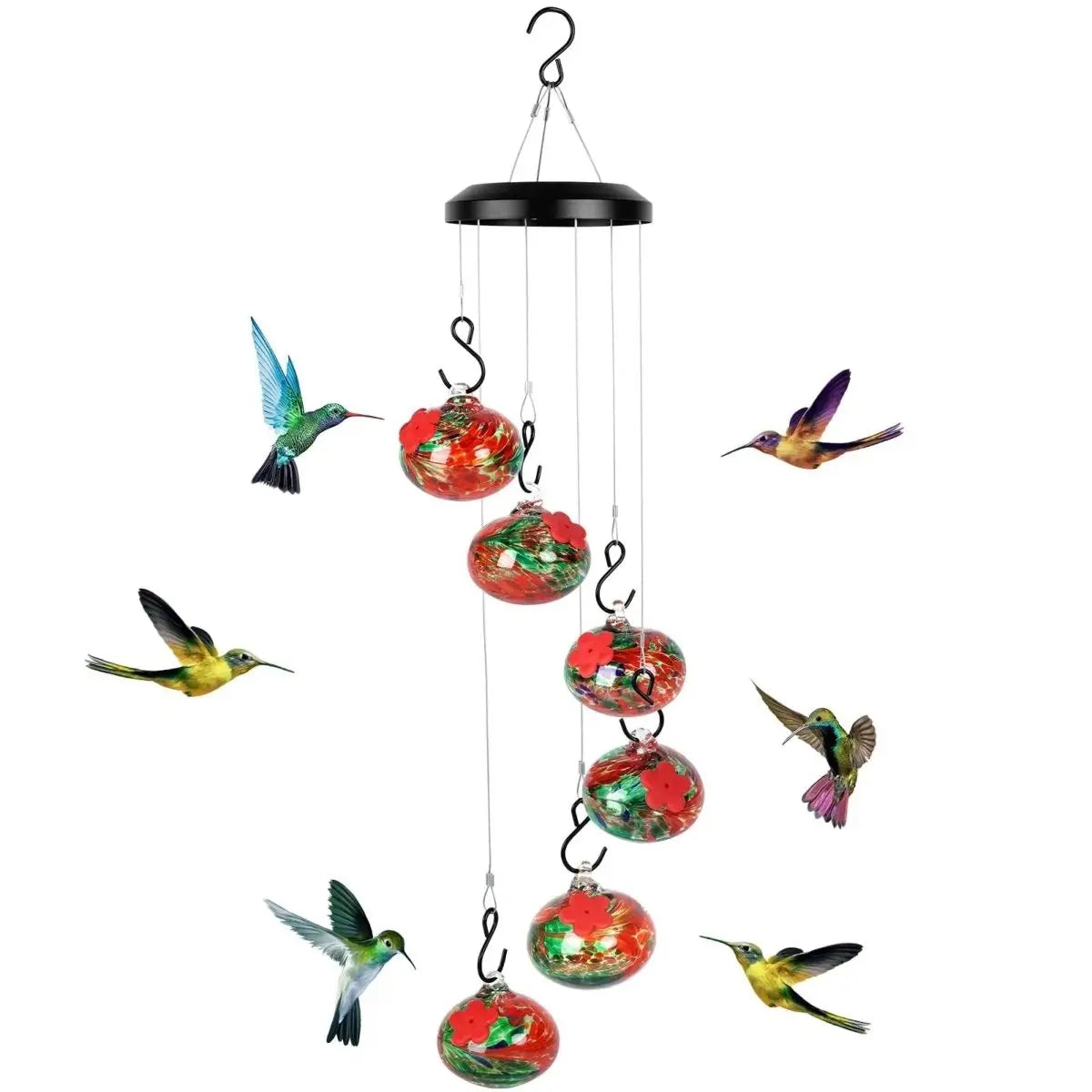 BowLift | Elegant Hummingbird Feeder Station with Wind Chimes – Effortlessly Attracts Birds