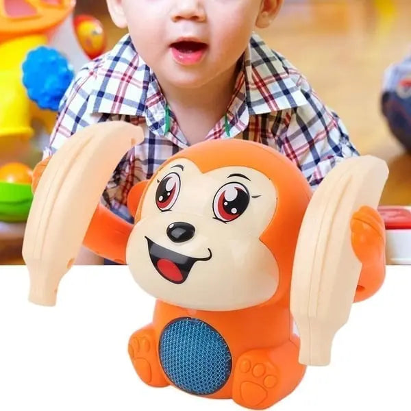 BowLift | Electric Baby Toy "Head-Lifting Monkey" – With Music & Crawling Movement