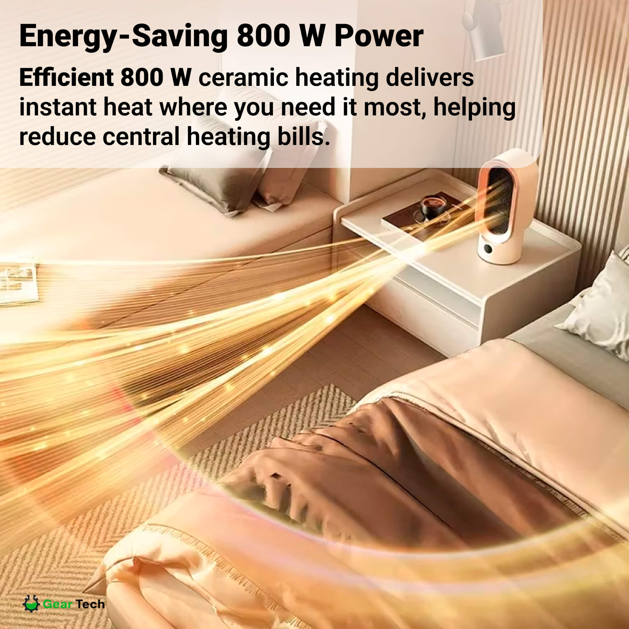 BowLift | Energy-Efficient Space Heater for Small Rooms – Keep Warm This Winter with Quiet Operation