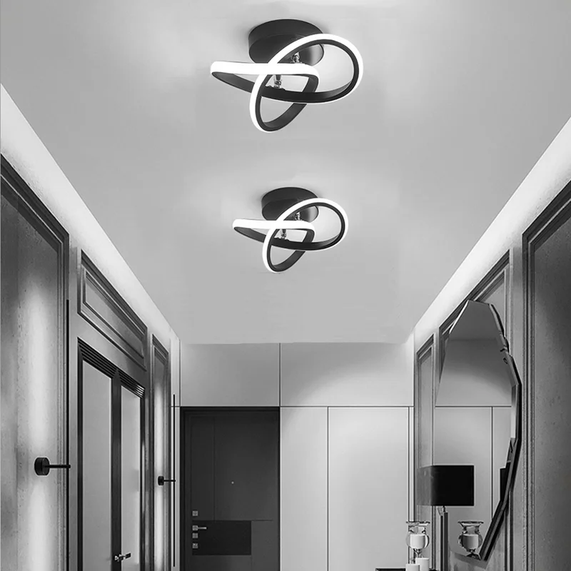 BowLift | Ceiling Light with LED Black Metal Frame