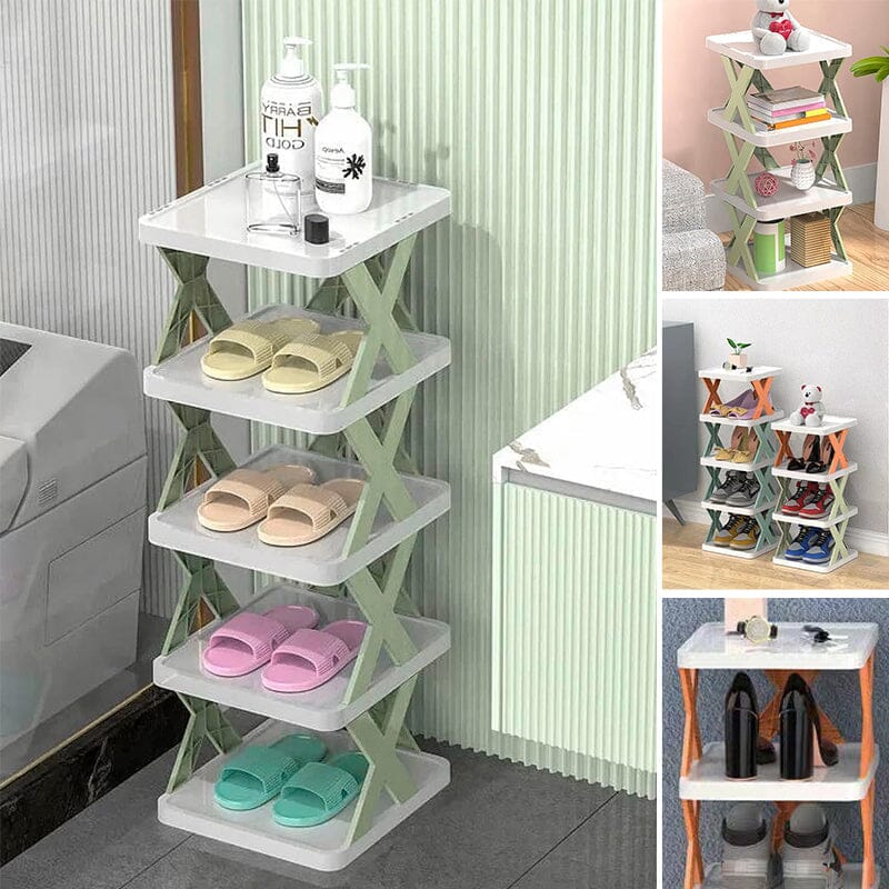 BowLift | Foldable Multi-Layer Shoe Rack, Shoe Storage Organizer