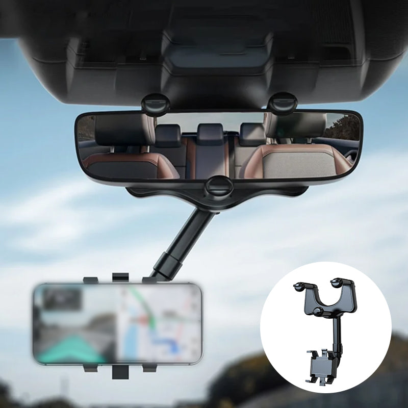 BowLift | Multifunctional 360 Rotatable Car Rearview Mirror Phone Holder