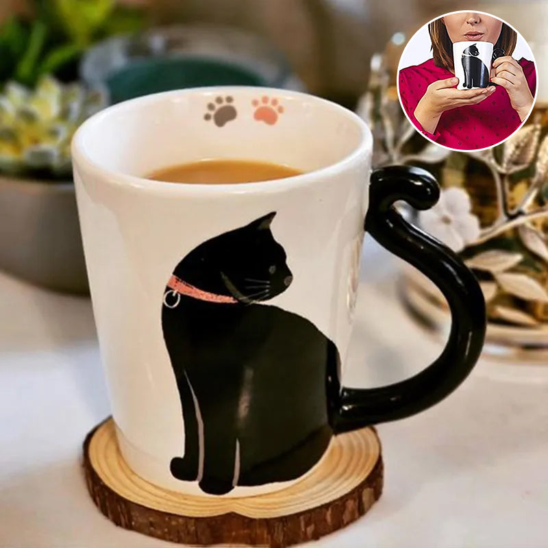 BowLift | Cute Handmade Black Cat Lucky Coffee Cup