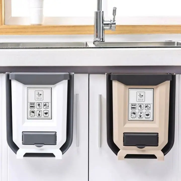 BowLift | Foldable Kitchen Trash Can – Space-Saving for Cabinet Doors