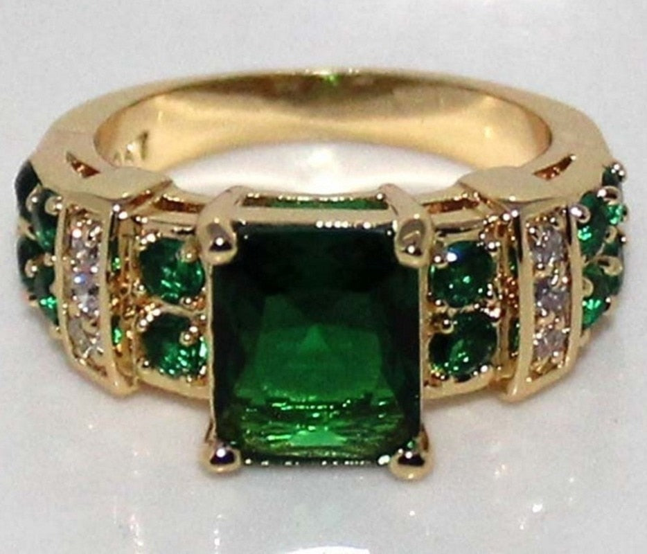 BowLift | Fashion Exquisite Luxury Popular Shiny Green High Quality Zircon Wedding Ring