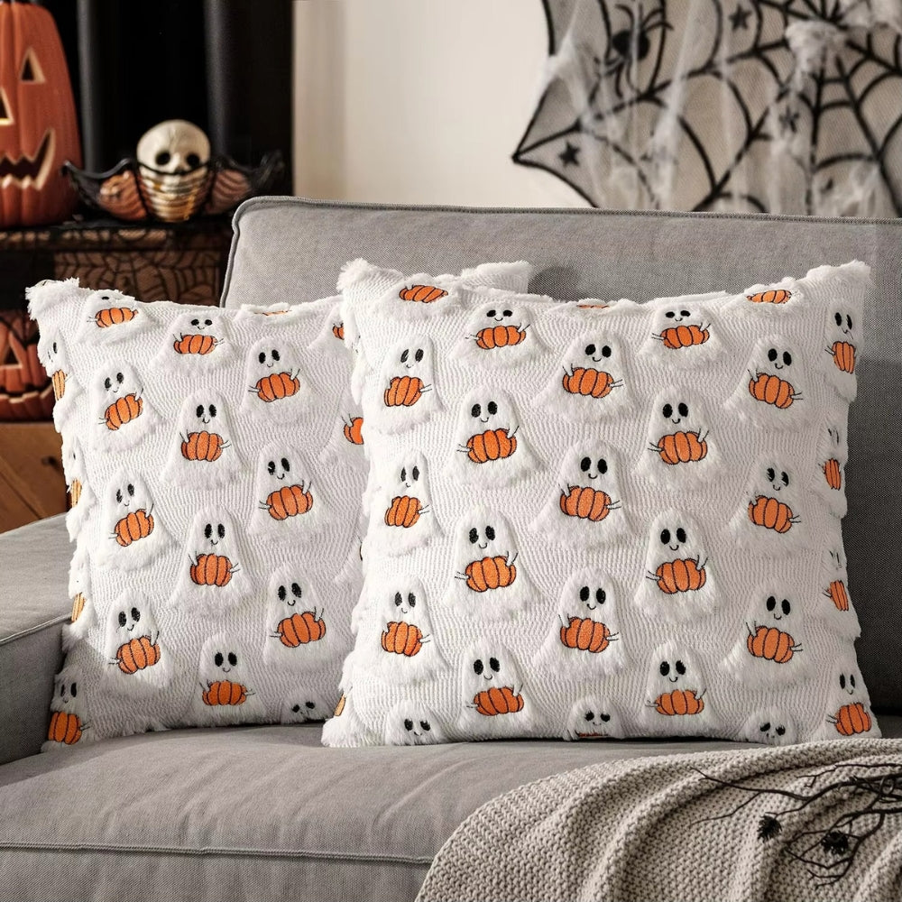BowLift | Faux Fleece Halloween Pumpkin Cushion Cover