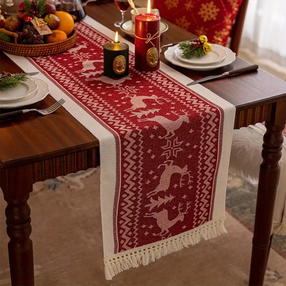 BowLift | Festive Christmas Elk Table Runner