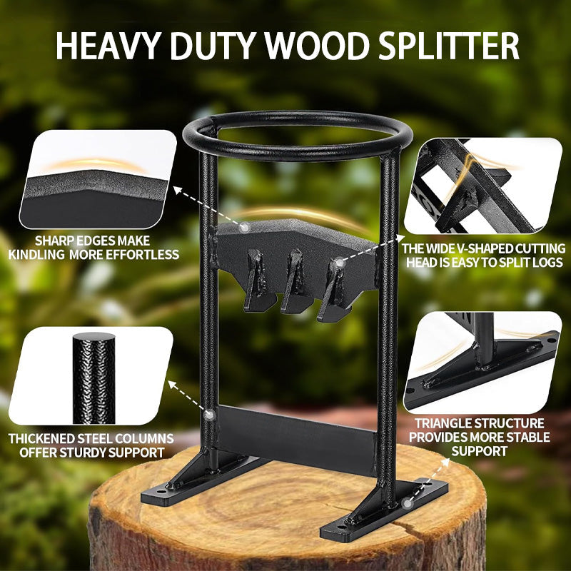 BowLift | Heavy Duty Manual Firewood Splitter, Portable Firewood Cutting Tool For Outdoor Camping, Indoor Home Use