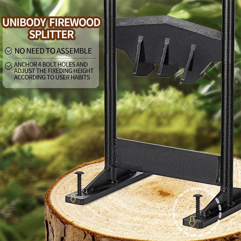 BowLift | Heavy Duty Manual Firewood Splitter, Portable Firewood Cutting Tool For Outdoor Camping, Indoor Home Use