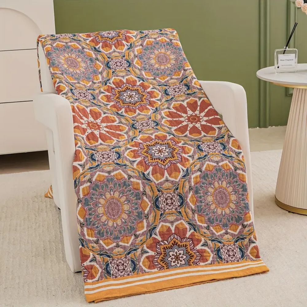 BowLift | Boho Flora Tone Cotton Blanket