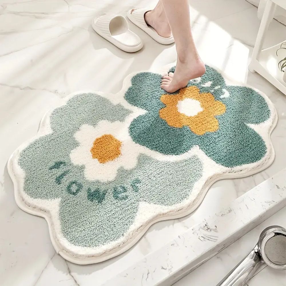 BowLift | Floral Tufted Absorbent Bath Mat