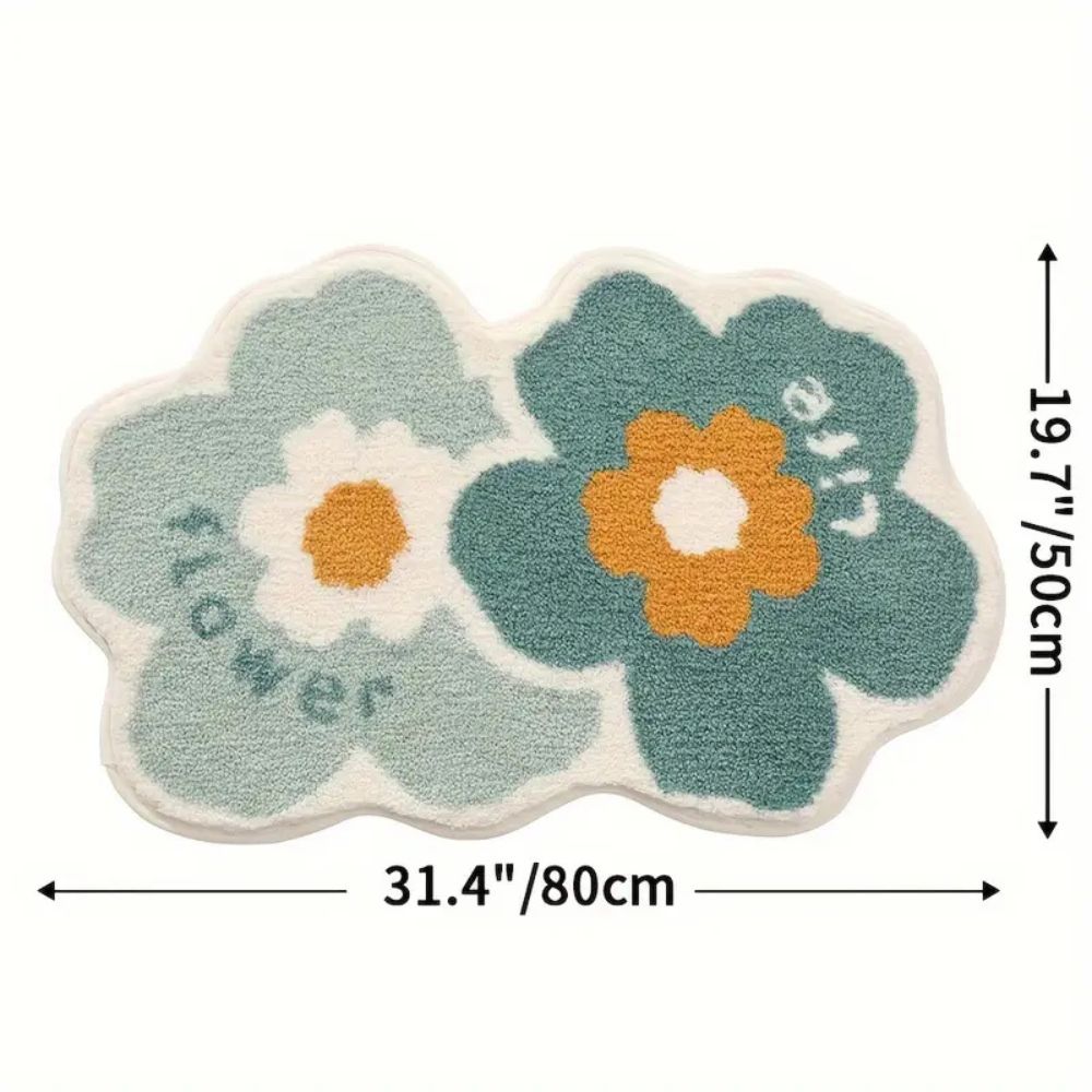BowLift | Floral Tufted Absorbent Bath Mat
