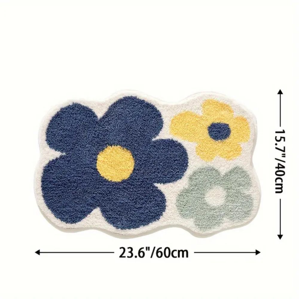 BowLift | Floral Tufted Absorbent Bath Mat