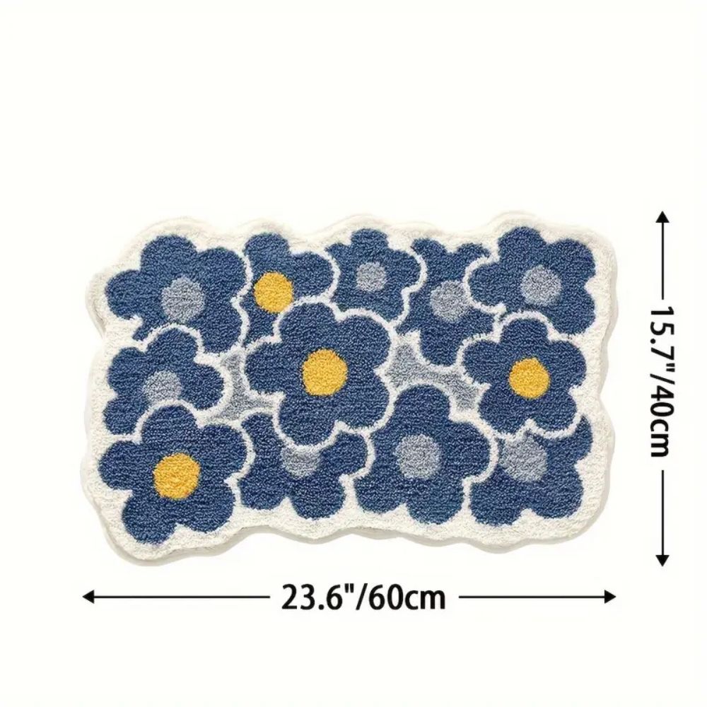 BowLift | Floral Tufted Absorbent Bath Mat