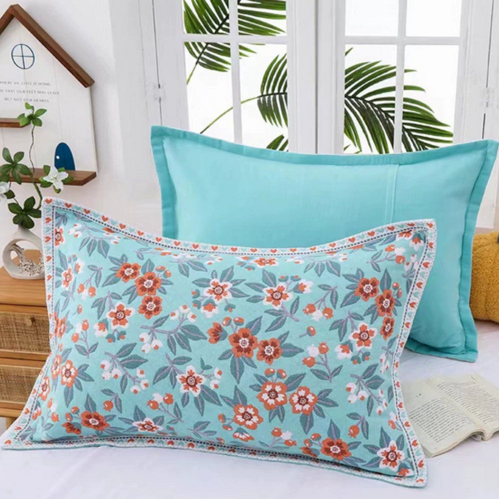 BowLift | Floral Print Cotton Pillowcase | 2pcs