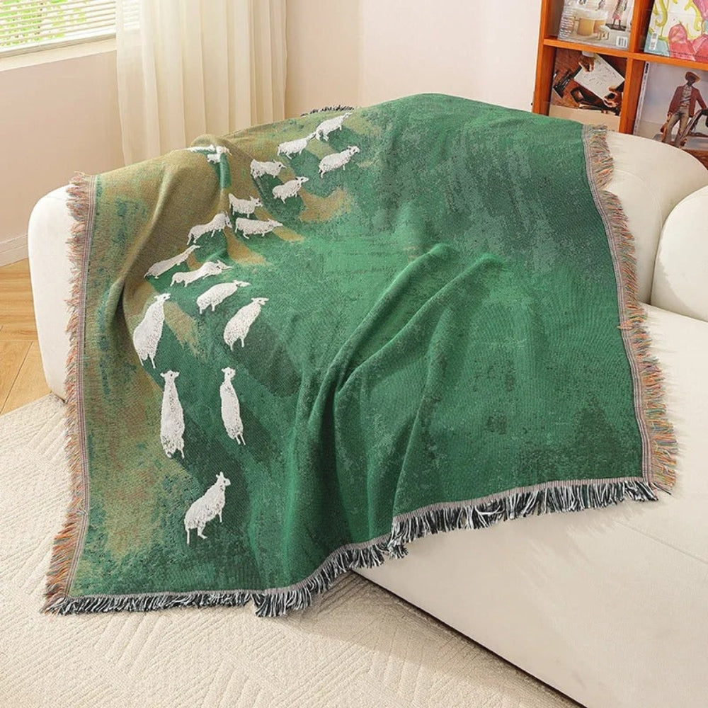 BowLift | Frida Sheep Woven Throw Blanket