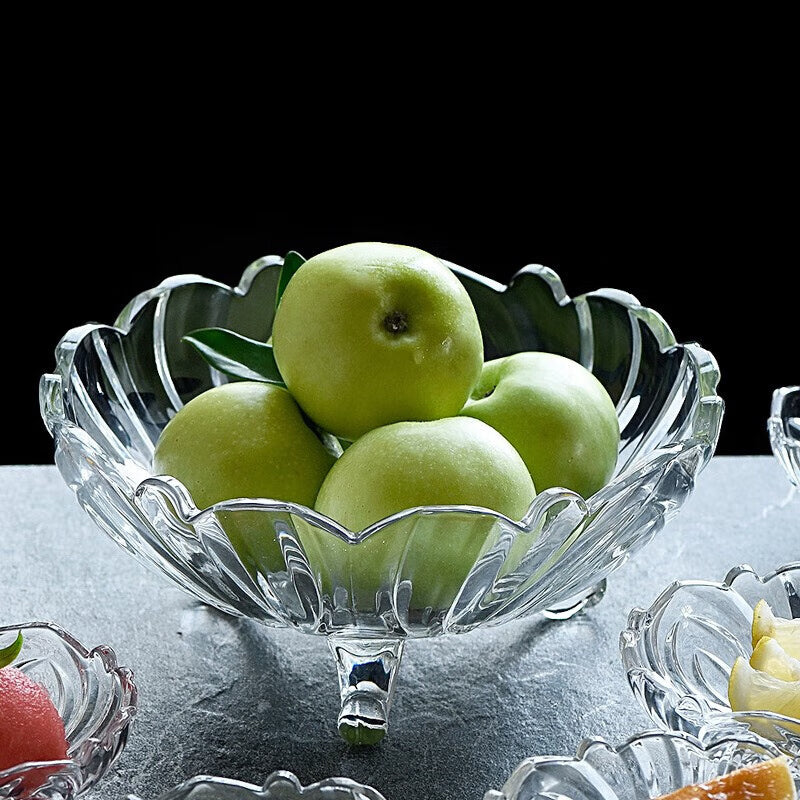 BowLift | Fruit Bucket Glass Fruit Plate European Style Simple Living Room Tea Wedding Festival Dried Fruit Snack Salad Home Color Box