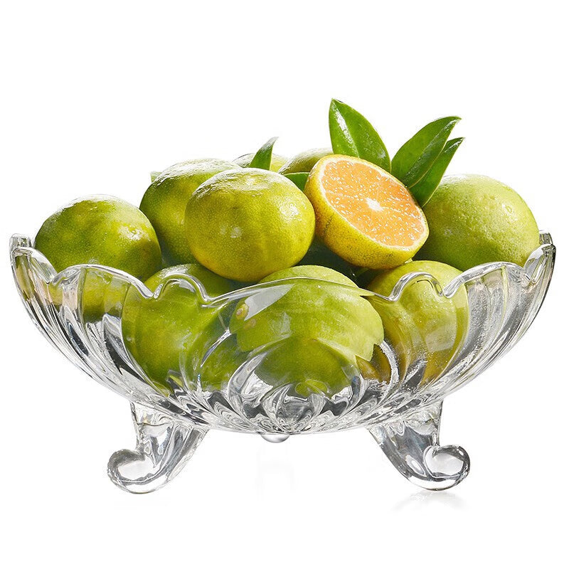 BowLift | Fruit Bucket Glass Fruit Plate European Style Simple Living Room Tea Wedding Festival Dried Fruit Snack Salad Home Color Box