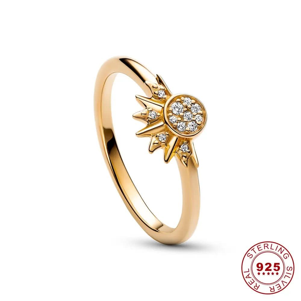 BowLift | Elegant 925 silver ring with moon & sun design
