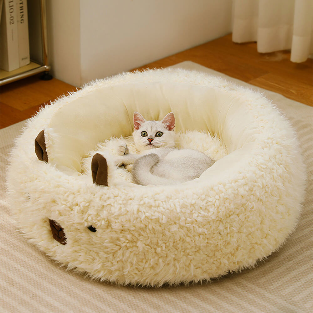 BowLift | Alpaca-shaped, fluffy, warm, detachable dog and cat bed