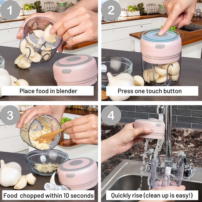 BowLift | Mini Wireless Garlic Grinder Chopper