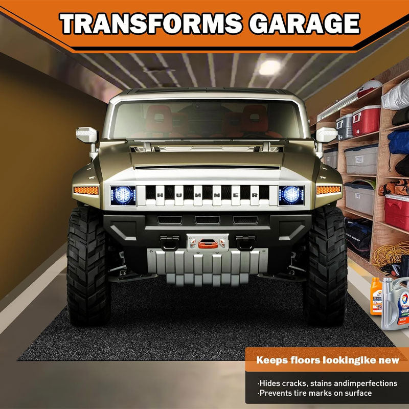 BowLift | 17x 7.4FT Garage Floor Mats ,Garage Carpet And Floor Mats, Garage And Shop Floor And Parking Mats, Oil Proof Mats, Reusable