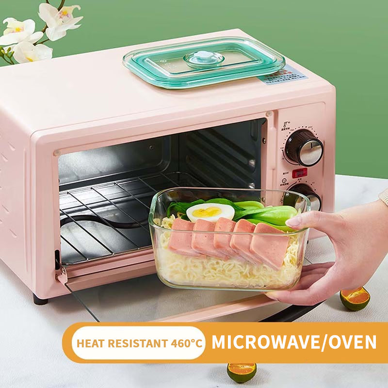 BowLift | Fresh-Keeping Box Glass Lunch Box Microwave Heating Refrigerator Storage Box Pickles Kimchi Sealed Box With Lid