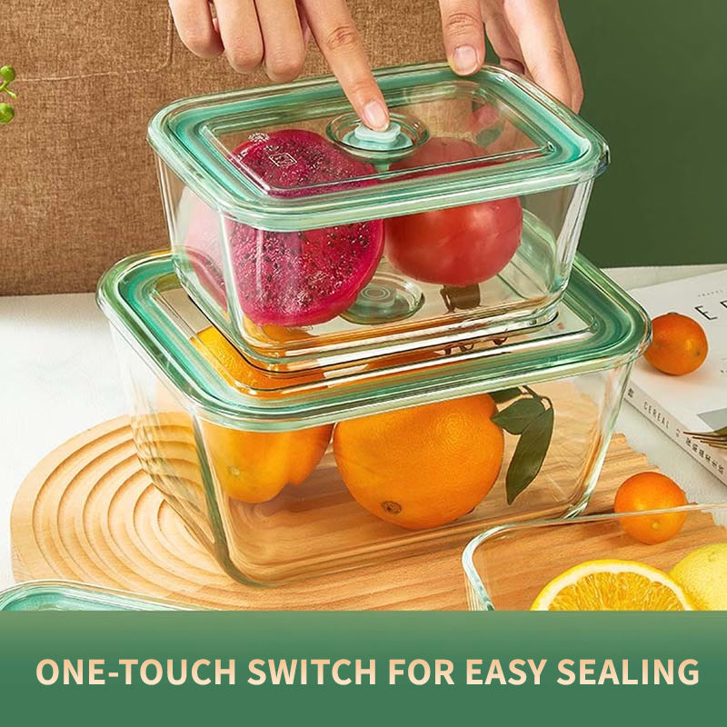 BowLift | Fresh-Keeping Box Glass Lunch Box Microwave Heating Refrigerator Storage Box Pickles Kimchi Sealed Box With Lid